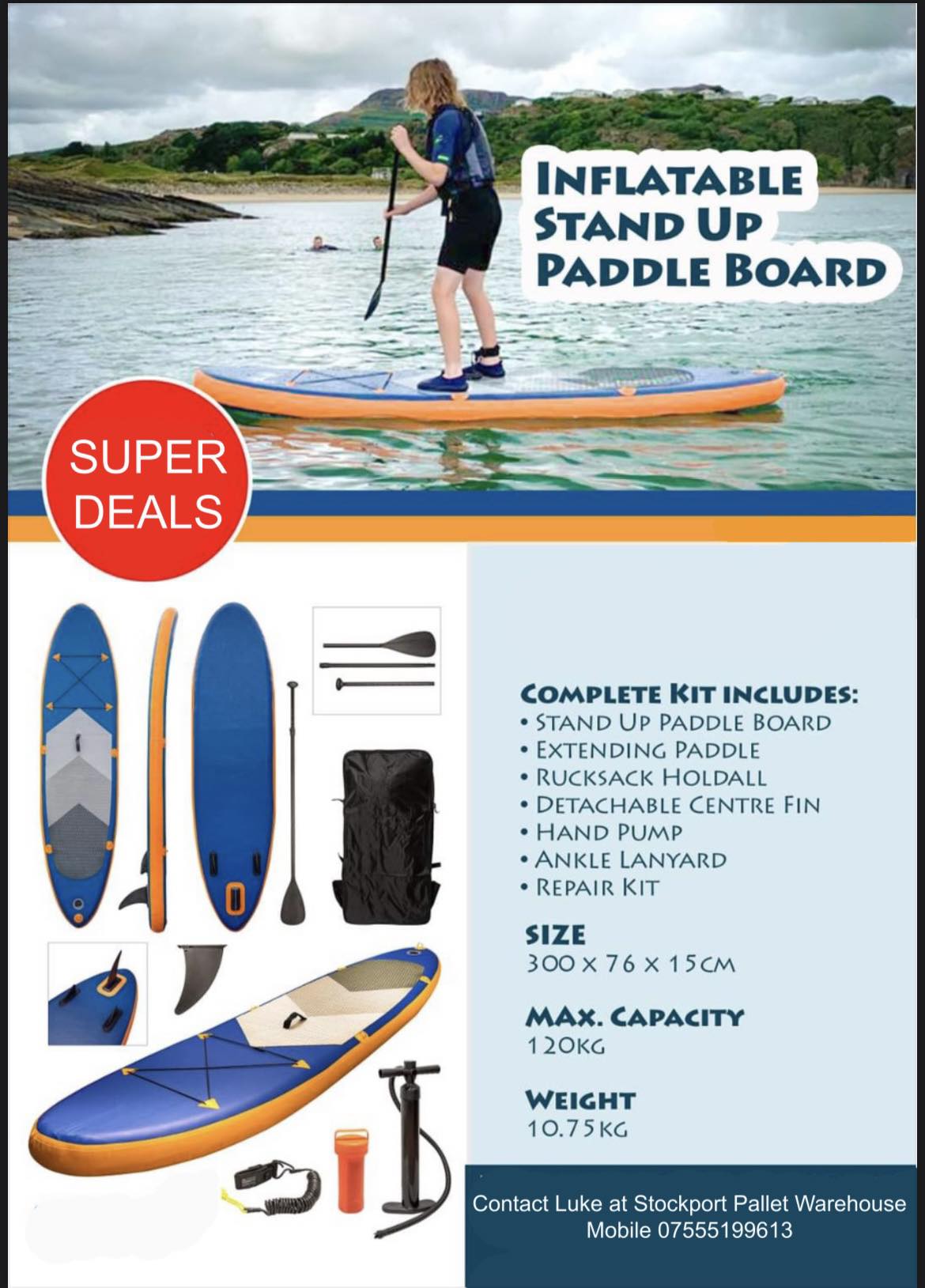 386879395_866441368267034_7322455982222705516_n SUP Paddle Board 8 units per pallet - Image 1