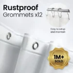 30x Clear Shower Curtain Liner, LIBA PEVA 8G W 72 x L 72″ (1 Panels) RRP £12.99