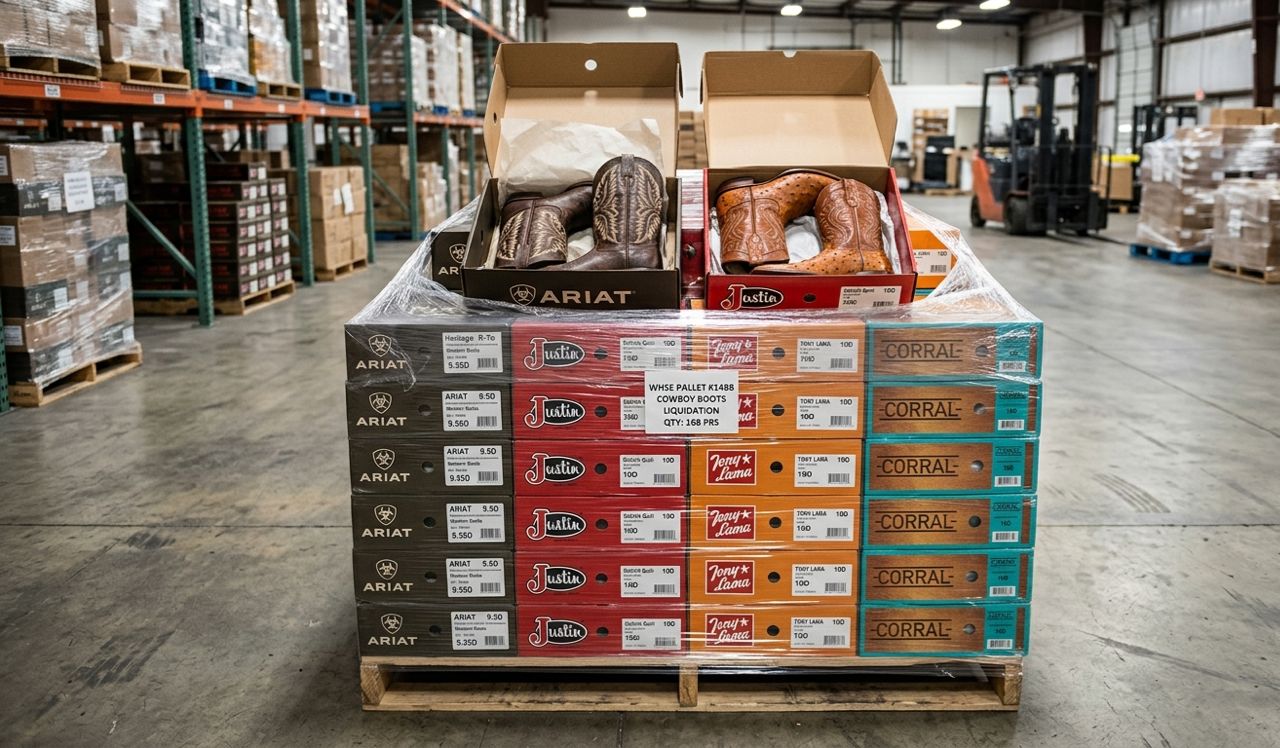 02239a8d-d58c-4d1e-82fa-3c727637d492 Cowboy Boots Liquidation Pallet